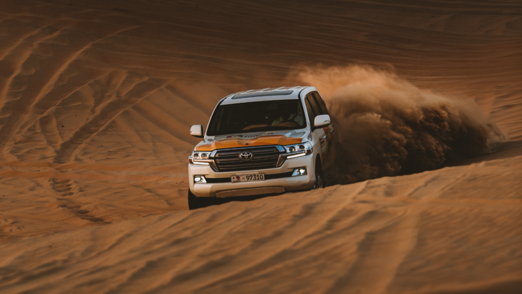 evening desert safari dune bashing