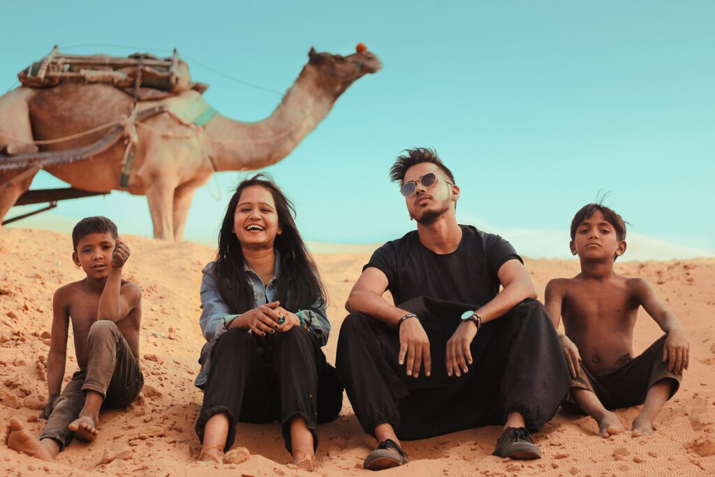 evening desert safari camel ride