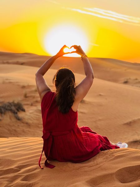 sunset photography in Desert Safari